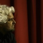 Italian showman Beppe Grillo gestures du Italian showman Beppe Grillo gestures du
